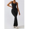 Гладкий комбенизон клеш Leggings Body Crop T-shirt model 89